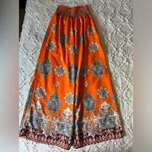 Boho orange pants NWOT